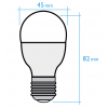 Bombilla esferica economica E-27P 6 W 230 V blanco frio